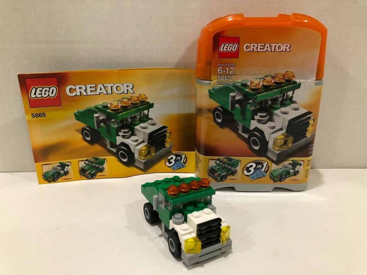 Lego Creator 3 in 1 Mini Dumper, 5865, Complete w/Canister