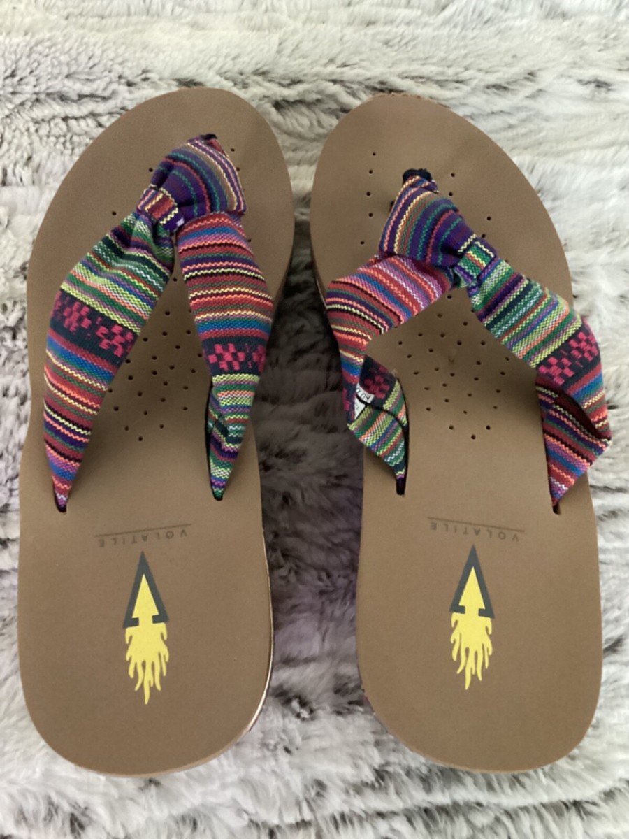 VOLATILE Purple Multi Serape Flip Flop