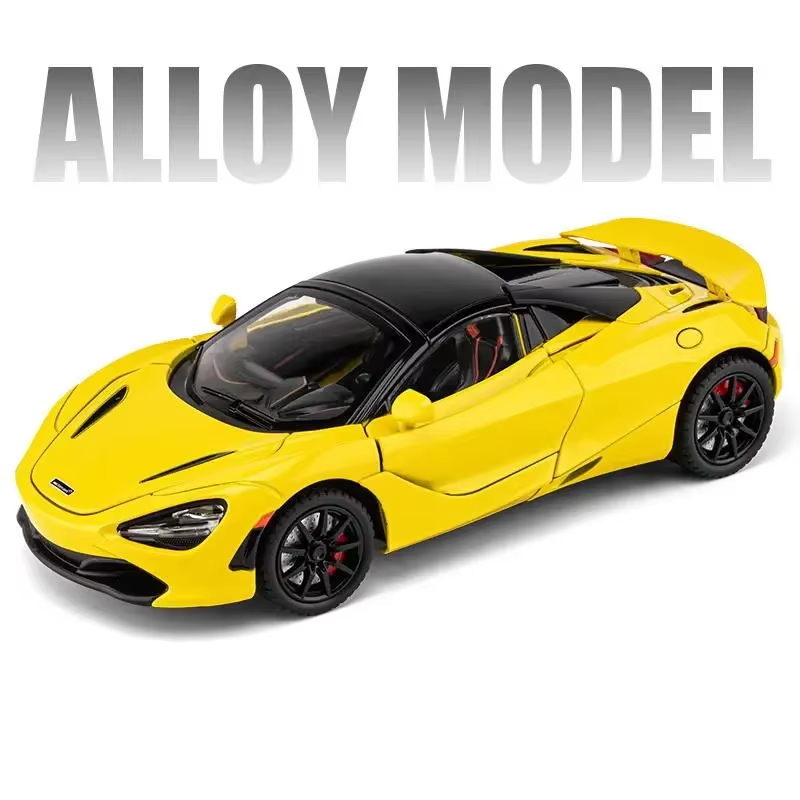 1:24 McLaren 720S Diecast Racing Car Model Sound Light Kids Toy Gift