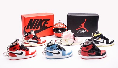 Mini Nike Air Jordan 1 Sneaker 3D Mini Schlüsselanhänger *UK VERSAND*