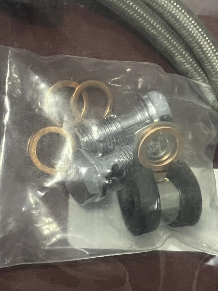 Manguera de aceite de líneas de freno delanteras de manillar de 16" para Harley Sportster XL 883 1200 2004+ Foto 4 de 4