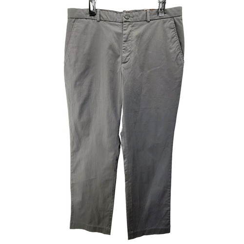 Perry Ellis Slacks Mens 34x30 Gray Castlerock Refined Twill Stretch Dress Pants - Picture 2 of 8