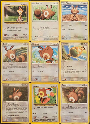 (9x) Sentret Pokemon Card Collection Set Deck Building Colorless | eBay