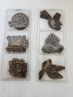 Laser Die Cut Clocks (9) & Birds in Flight (9) Scrapbook Arts & Craft