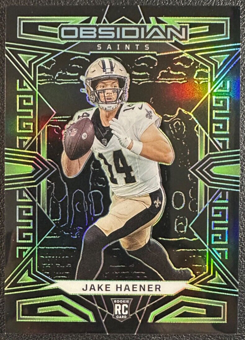 JAKE HAENER 2023 Panini Obsidian Electric Etch Green Rookie Card RC 15/25
