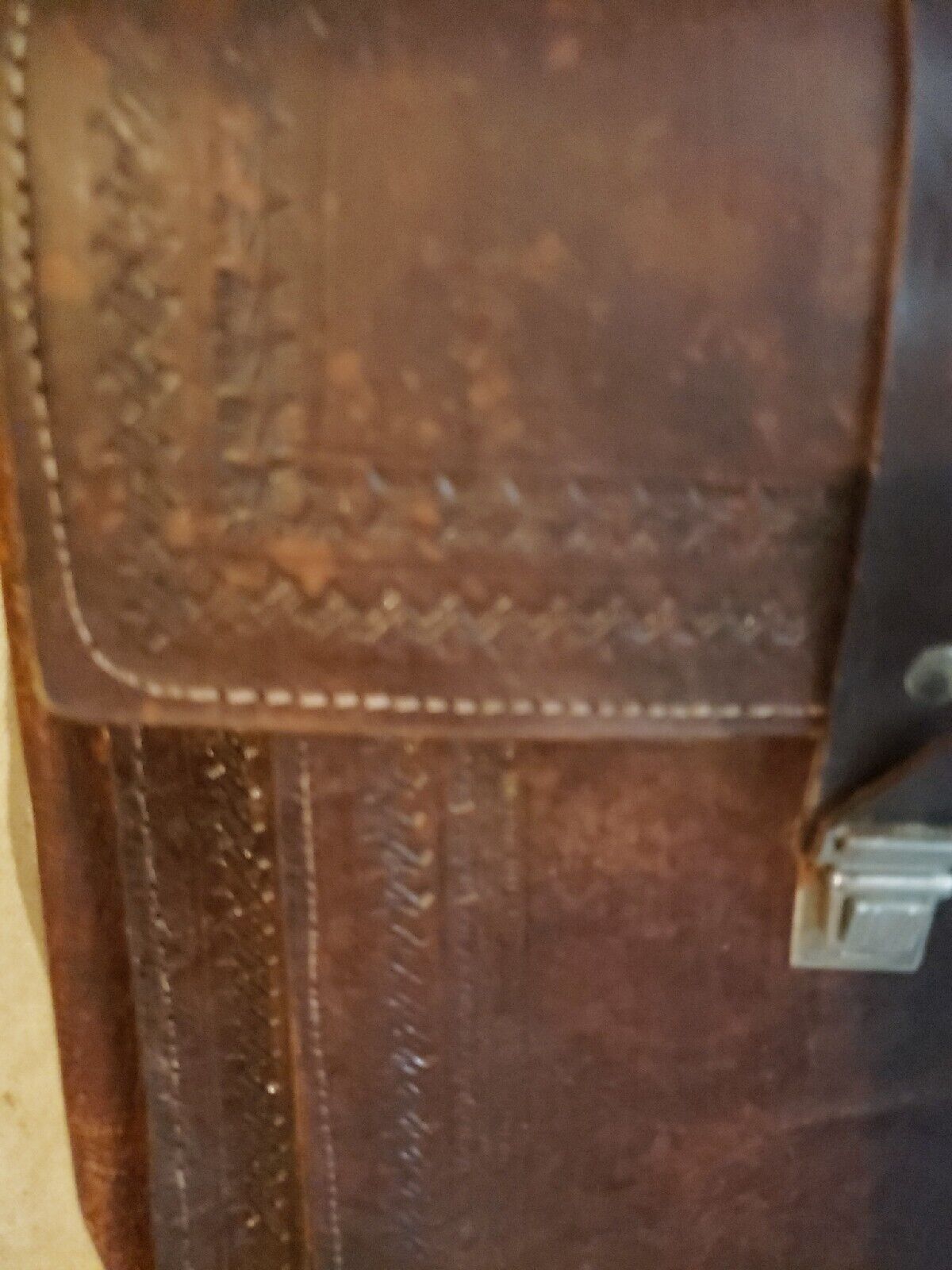 Vintage Bag Of Genuine  Retro leather bag School … - image 3
