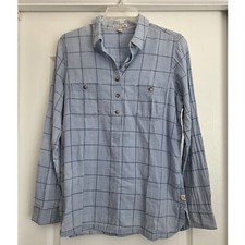 Camisa Popover Toad & Co Cairn Cuadros Ventana Manga Larga Talla M Orgánica Exterior