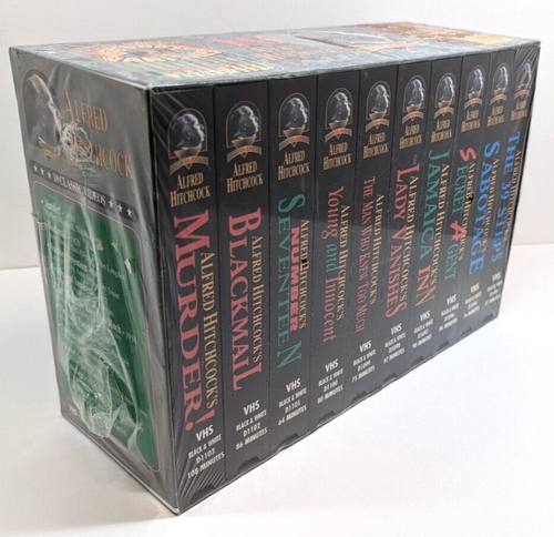 Alfred Hitchcock 10 Film Classics VHS Box Set (Sealed, New, 1995) B&W