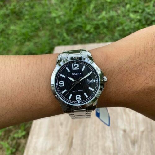 Casio MTP-V004D-1B2 Standard Analog Stainless Steel Bracelet Men's Dress Watch - Picture 12 of 12