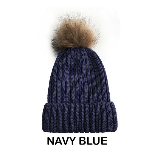 Personalisierte bestickte Erwachsene Kind gestrickte Winter warme Beanie Fell Bommel Mütze - Bild 28 von 30