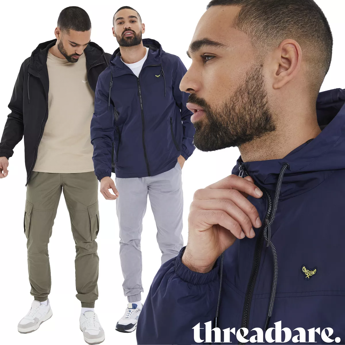 Mens hooded top mac jacket