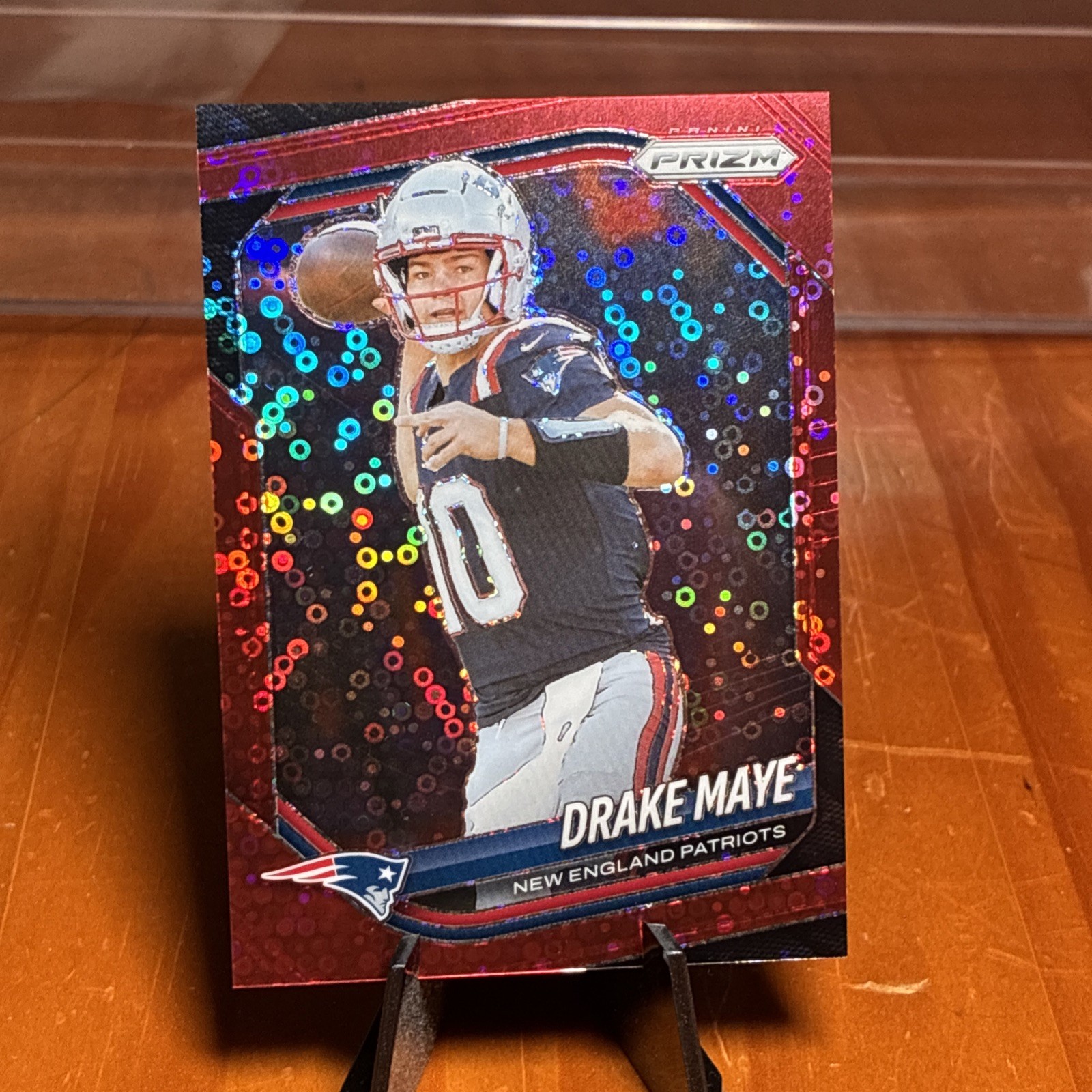 Color Match 2025 Panini Prizm Drake Maye Red Disco Prizm /99 (#165) CLEAN 🔥💎