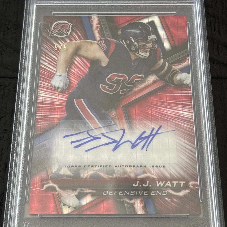 2023 TOPPS COMPUESTO JJ VATIOS ROJO GEOMÉTRICO AUTOMÁTICO 5/5 PSA 10 POP 1 EBAY 1/1 Texans Foto 3 de 4