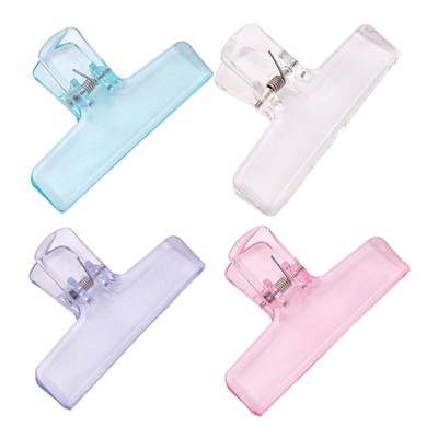 4Pcs Clear Acrylic Paper Clip for Craft Drawing Board Bag Document Photo
