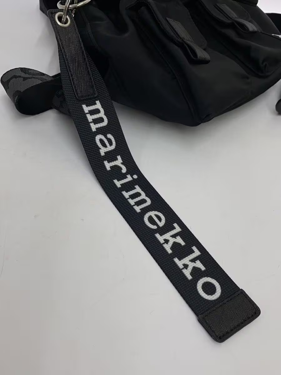 Marimekko Backpack, Polyester, Black, Solid Color… - image 9