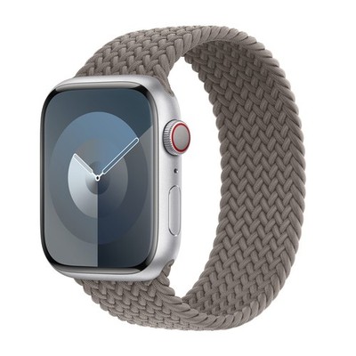Geflochtenes Solo Loop für  Apple Watch | 44/45/46/49 mm - Größe 5 - Clay