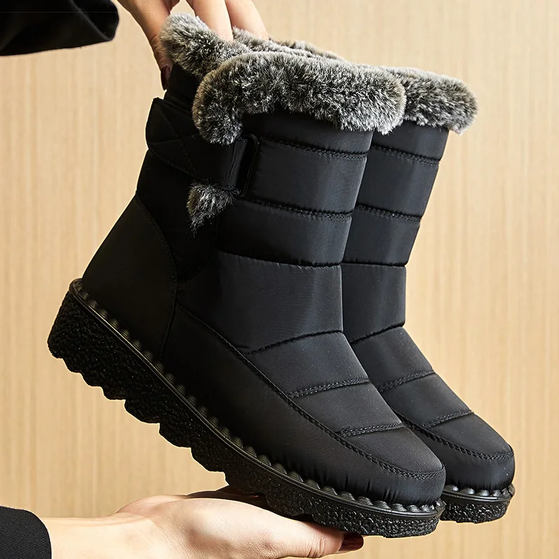 Comfortable Trendy Waterproof Winter Boots For Womens Warm Nonslip Snow Shoes