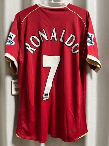 BNWT Ronaldo #7 Manchester United 2006 2007 Home Jersey Original PL Patch Size M
