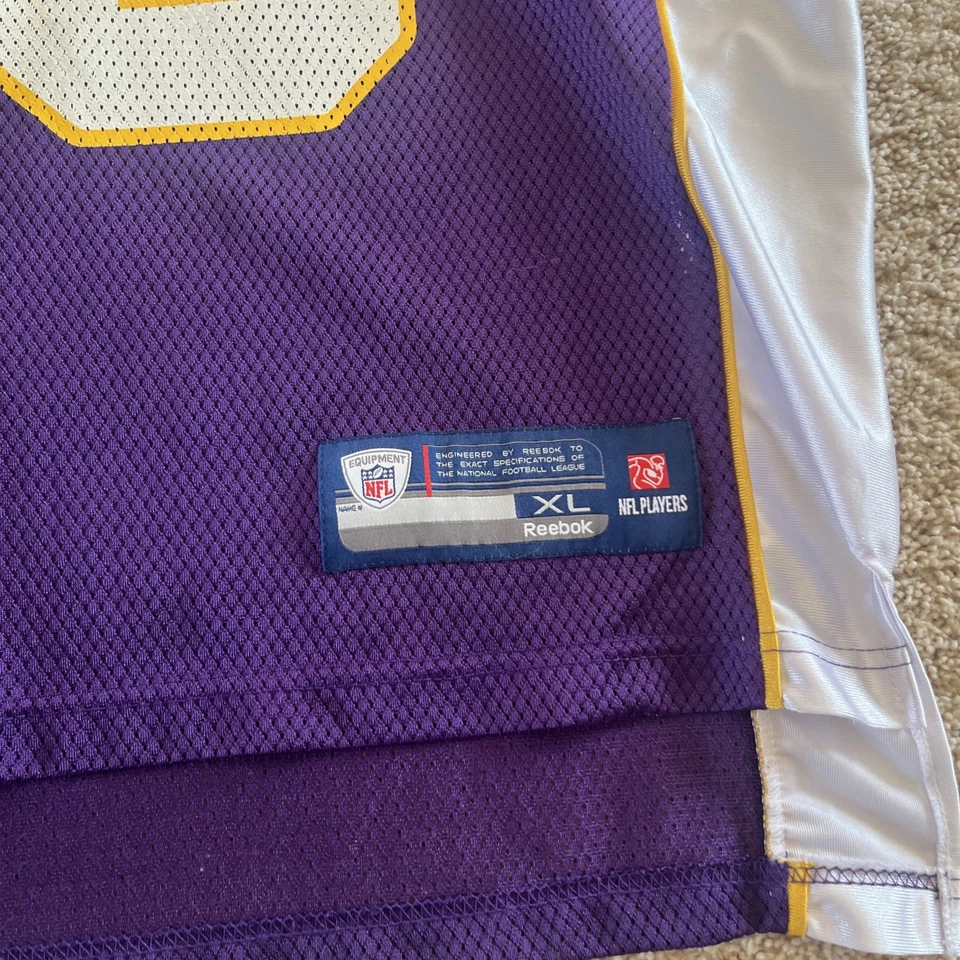Camiseta roxa Jared Allen Minnesota Vikings #69 Reebok On Field tamanho XL - Imagem 2 de 4