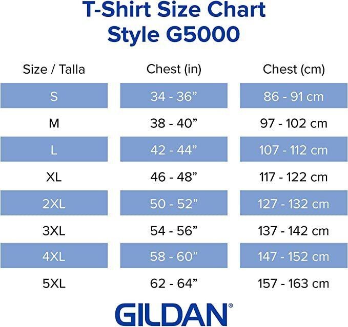 Gildan G5000 - 2 T-Shirt Uomo In Cotone Pesante, Manica Corta, Colore Sky, X-Large