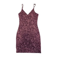 Wild Fable Dress Petite Med/P Metallic Rust Brown Bodycon Mini Open Back Logo