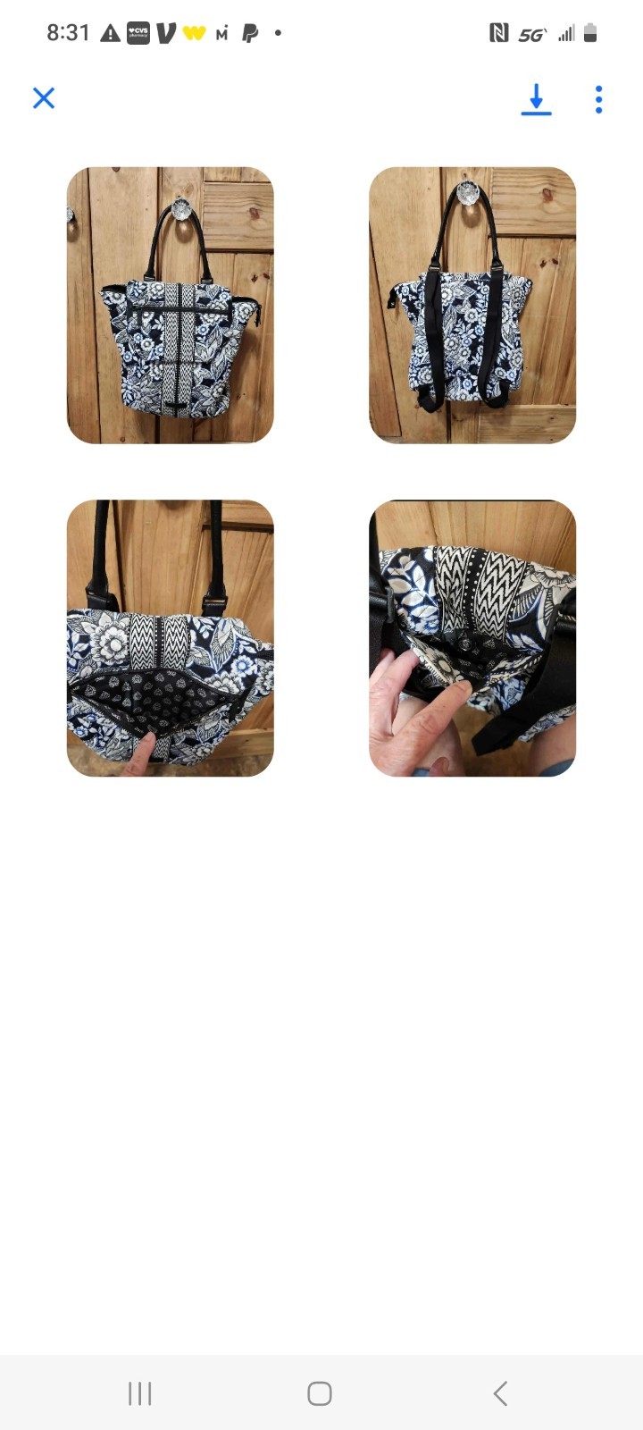 VERA BRADLEY Change It Up Backpack Snow Lotus 22519-I66 NWT. Condition is...