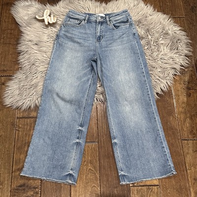 Vervet by Flying Monkey Womens Super High Rise Crop Wide Leg Jeans Size 27