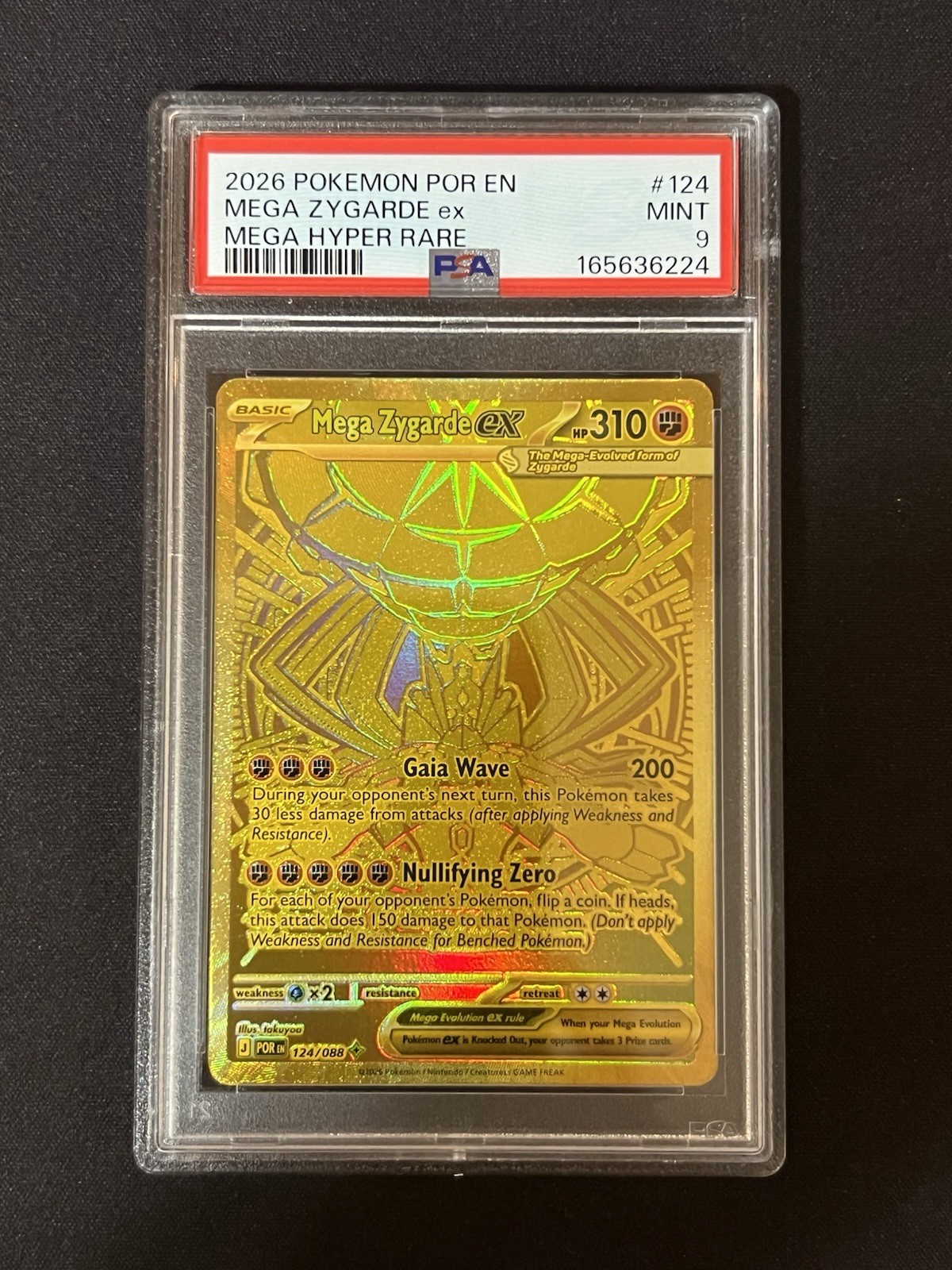 2026 POKEMON POR EN-PERFECT ORDER MEGA HYPER RARE #124 MEGA ZYGARDE EX PSA 9