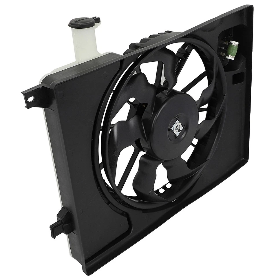 Conjunto de ventilador de refrigeración de radiador eléctrico de 1 pieza para Kia Forte5 2015-2018 12V Foto 3 de 4
