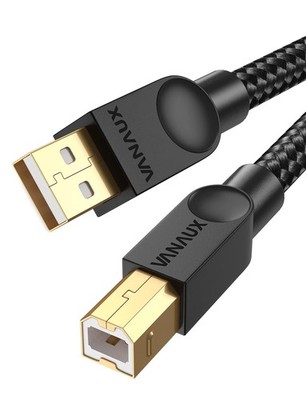 10ft Black USB A to USB B Printer Cable HighSpeed Scanner Fax Computer Cord