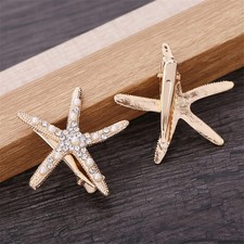3pcs Starfish Decor Alligator Hair Clip Barrettes for Women Fashion Styling Hair