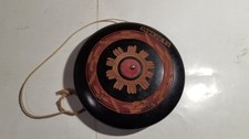 YoYo Hand Carved Wood Inlay Art Deco Style