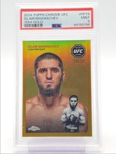 ISLAM MAKHACHEV 2024 TOPPS CHROME UFC 1954 GOLD /50 PSA 9 Q3873