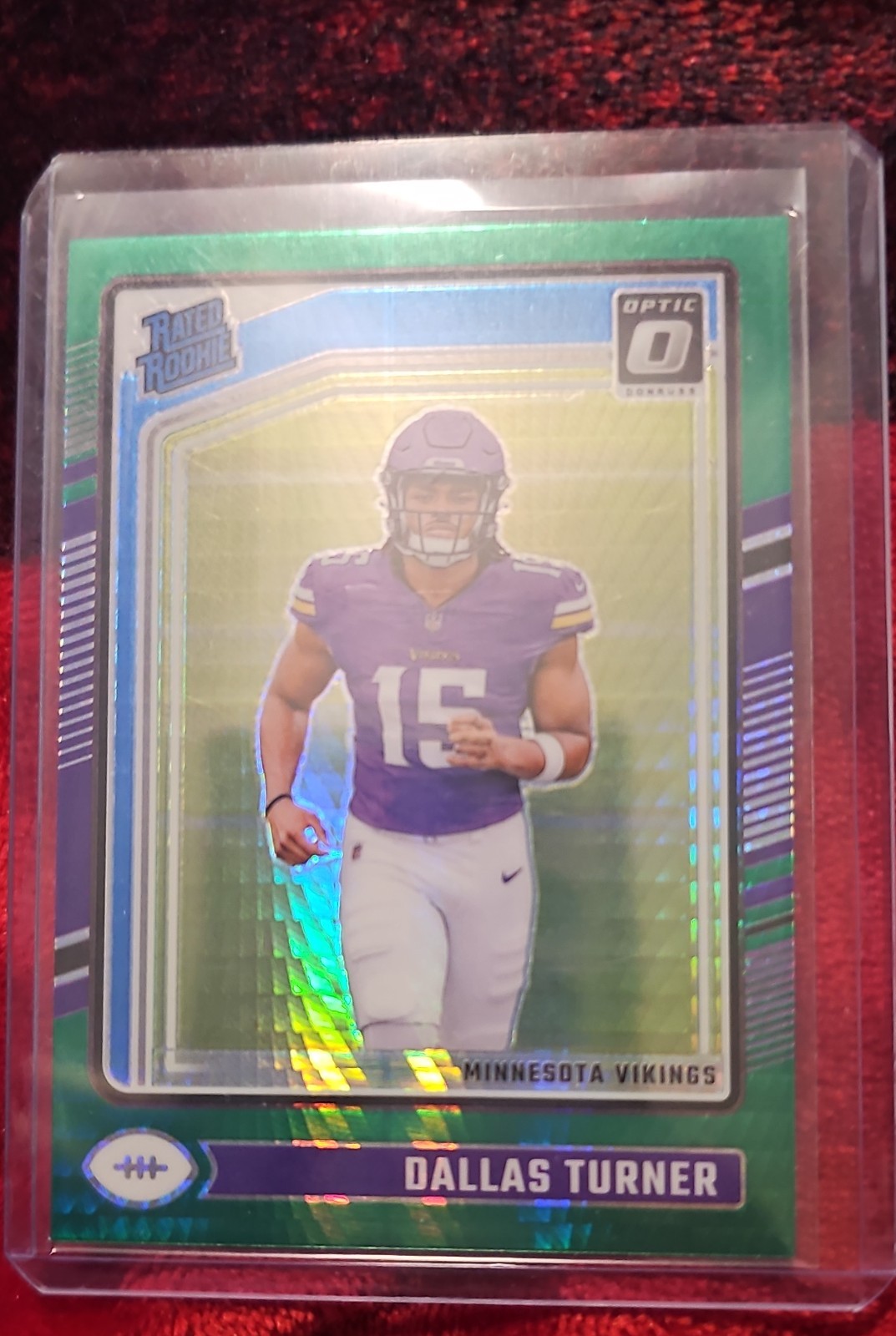 2024 Panini Donruss Optic - Rated Rookie Dallas Turner #224 Green Hyper Prizm...