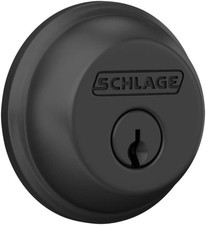 LOT-8 Schlage 860N COL 622 Single Cylinder Deadbolt with 2 KEYS, Matte Black
