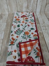 New Mushrooms Floral Gingham Plaid Reversible...