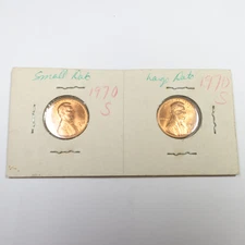 1970 S BU UNC Red Large & Small Date Lincoln Memorial Cent Penny 1c Coin #57869M