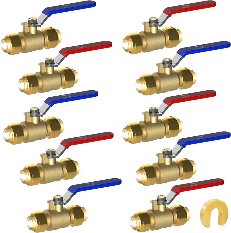 Hot & Cold Water Shut Off Valves (10-Pack) - Image 3 of 4