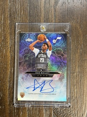 2025-26 Topps Chrome Update Ace Bailey Chromographs Refractor RC Auto #CH-AB