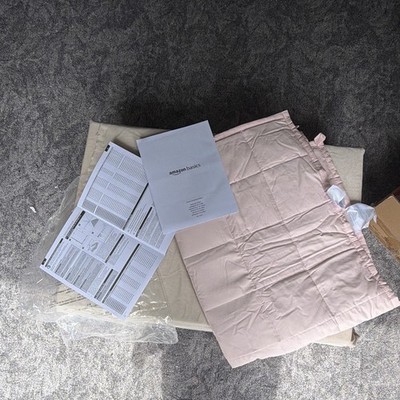 Amazon Basics Gewichtsdecke+Bezug Rosa 91,4x121,9 cm Glasperlen RV