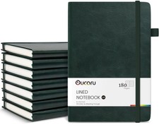 Oucaru Lined Journal Notebook, 8 Pack, 180 Pages, A5 Journals for Writing, 100