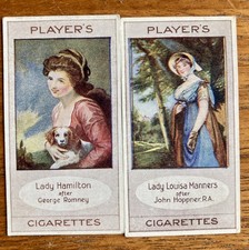 2 John Player Bygone Beauties Series Cigarette Cards No.8 No.25