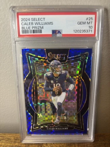 2024 Panini Select - Caleb Williams Rookie Blue Prizm /249 - PSA 10 - Bears RC