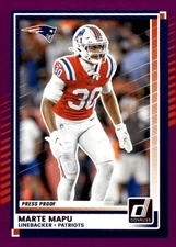MARTE MAPU 2025 Donruss Press Proof Purple #103 NFL Patriots  ID:148961