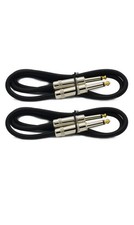 2 PACK 3 ft 1/4 to 1/4 pro audio sound speaker wire SPEAKON DJ cable 15 gauge