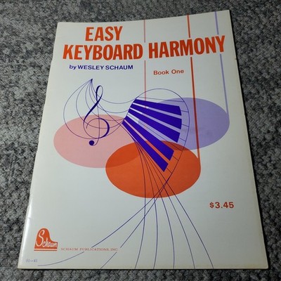 Easy Keyboard Harmony Book One by Wesley Schaum Sheet Music Book Schaum 1981