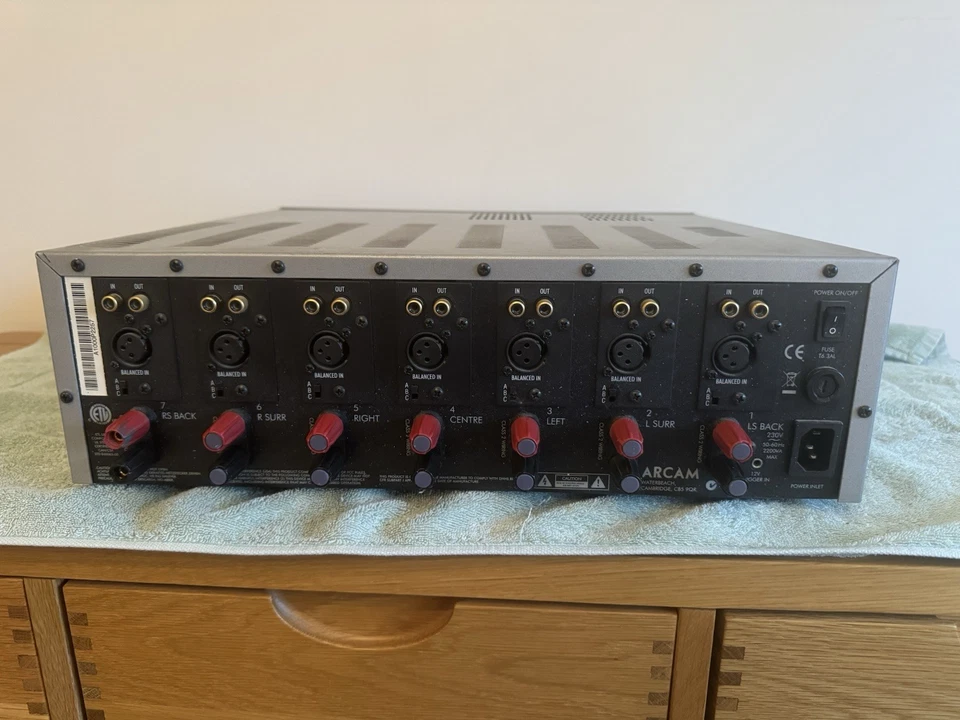 Arcam P1000 Silver Power Amplifier 7-Channel 135w XLR RCA Inputs See Description - Image 4 of 4