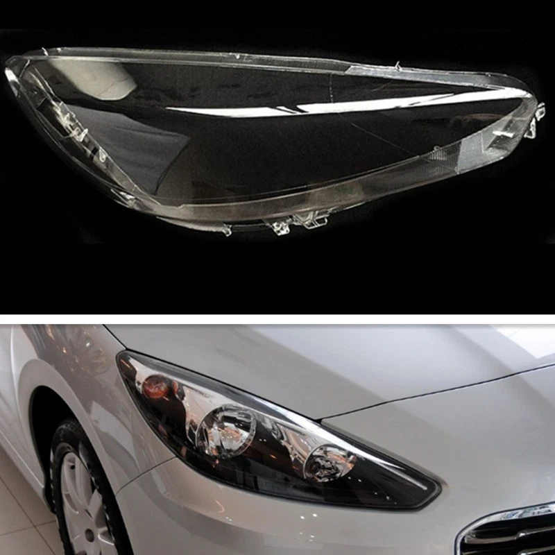 For Peugeot 308 2011-2014 Right Side Headlight Lens Cover Replacement Clear - Image 4 of 4