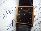 Vintage Thin 1990's Men's Seiko Dress Quartz 5Y30-5069 Watch Runs