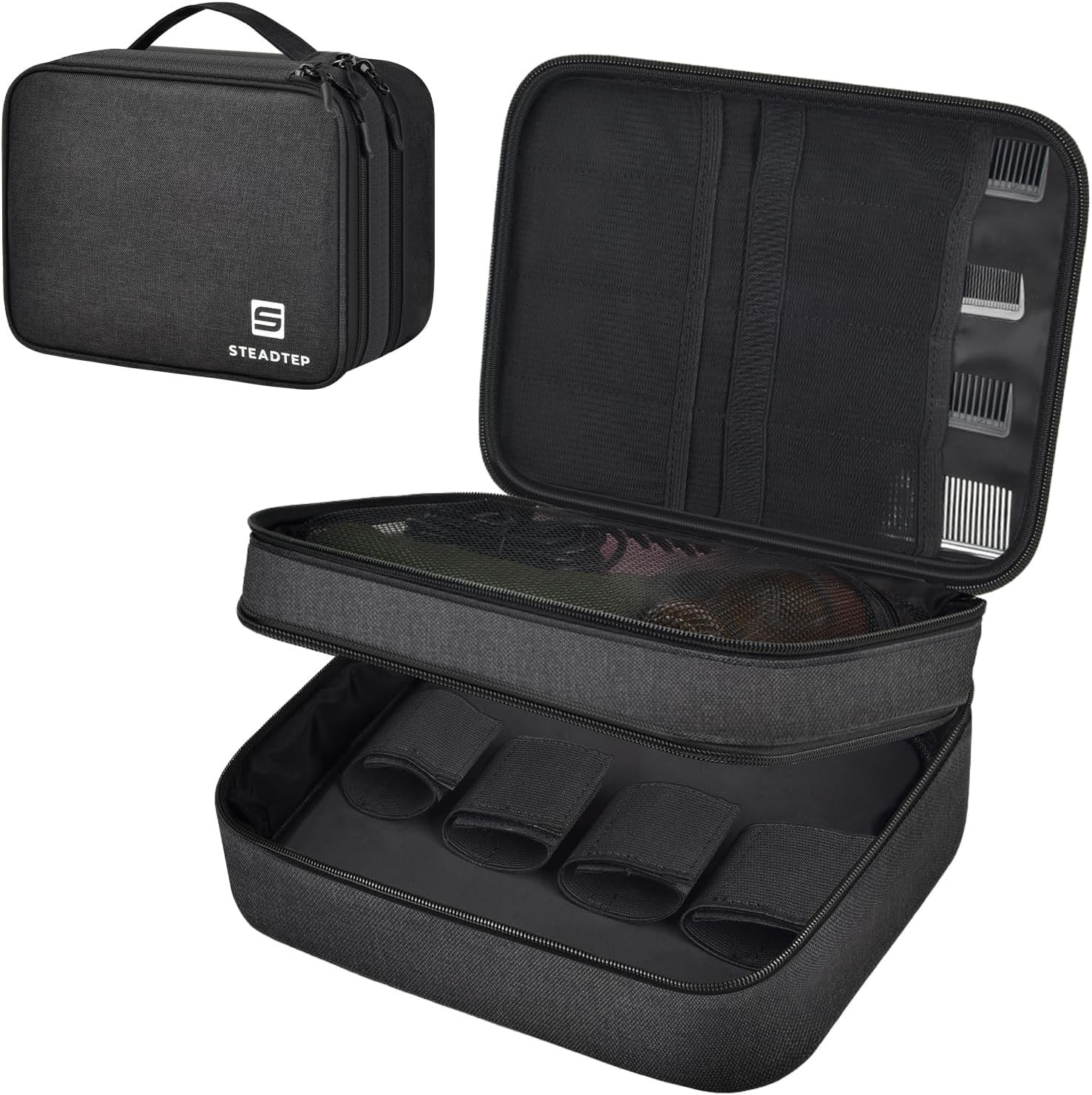 Hair Clipper Case Barber Bag Double Layer Large Capacity Org